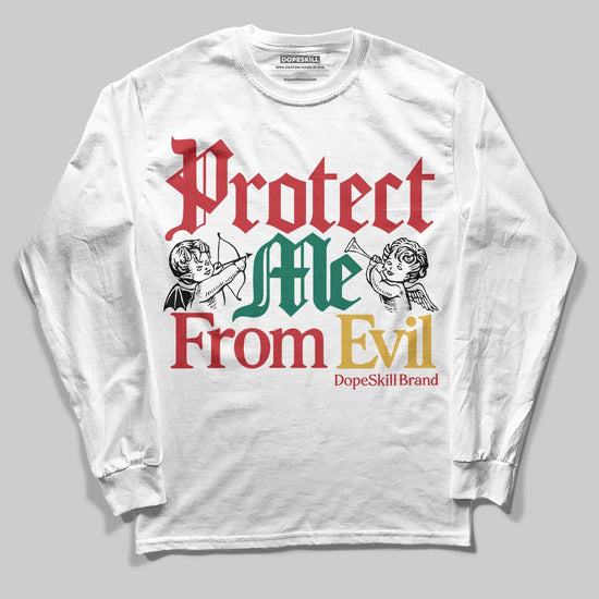 Jordan 3 Mexico 'El Vuelo' DopeSkill Long Sleeve T-Shirt Protect Me From Evil Graphic Streetwear - White