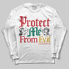 Jordan 3 Mexico 'El Vuelo' DopeSkill Long Sleeve T-Shirt Protect Me From Evil Graphic Streetwear - White
