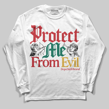 Jordan 3 Mexico 'El Vuelo' DopeSkill Long Sleeve T-Shirt Protect Me From Evil Graphic Streetwear - White