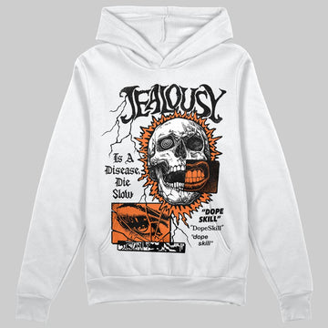 Orange, Black and White Sneakers DopeSkill Hoodie Sweatshirt Jealousy Graphic Streetwear - White 
