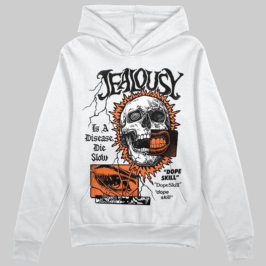 Orange, Black and White Sneakers DopeSkill Hoodie Sweatshirt Jealousy Graphic Streetwear - White 