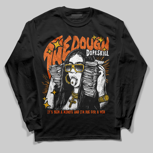 Orange, Black & White Sneakers DopeSkill Long Sleeve T-Shirt The Dough Graphic Streetwear - Black