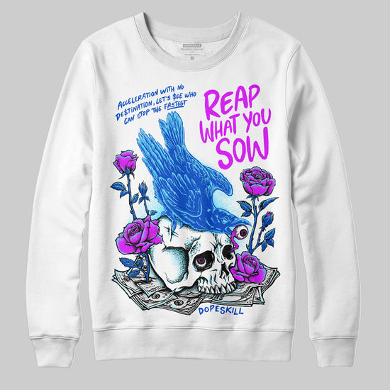 Dunk Low Argon DopeSkill Sweatshirt Reap What You Sow Graphic Streetwear - White 