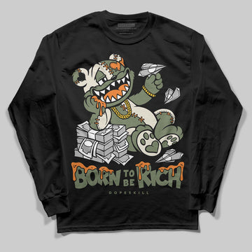 Jordan 4 Retro OG SP Undefeated (2025) DopeSkill Long Sleeve T-Shirt Born To Be Rich Graphic Streetwear - black