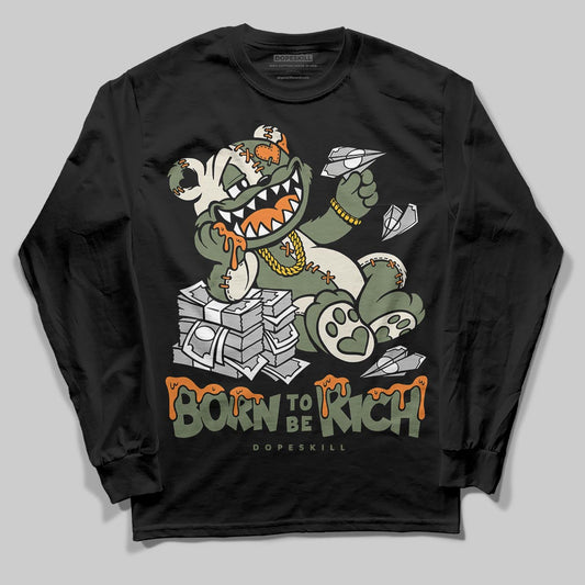 Jordan 4 Retro OG SP Undefeated (2025) DopeSkill Long Sleeve T-Shirt Born To Be Rich Graphic Streetwear - black