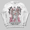 AMIRI White & Pink Stars Court Sneakers DopeSkill Long Sleeve T-Shirt Angels Graphic Streetwear - White