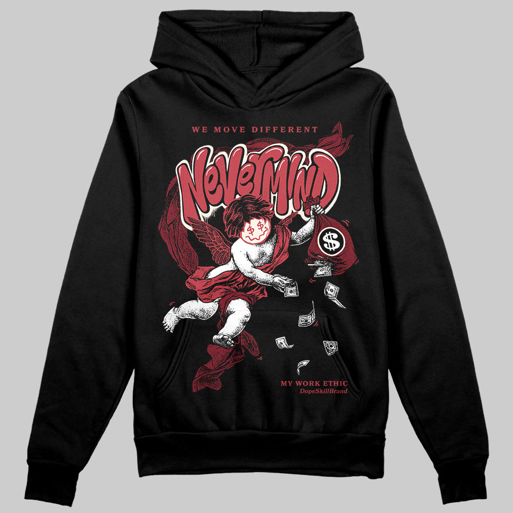 Jordan 4 “Sierra Red" DopeSkill Hoodie Sweatshirt Nevermind Graphic Streetwear - Black