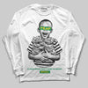 Green Sneakers DopeSkill Long Sleeve T-Shirt Scared Money Don't Make No Money Graphic Streetwear - White