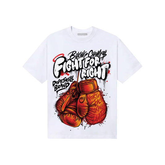Black and White Sneakers DopeSkill T-Shirt Fight For Right Graphic Streetwear - White 