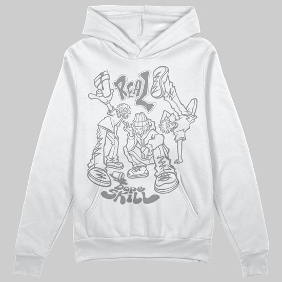 Jordan 5 Retro Wolf Grey (2026) DopeSkill Hoodie Sweatshirt Real Y2K Players Graphic Streetwear - White 