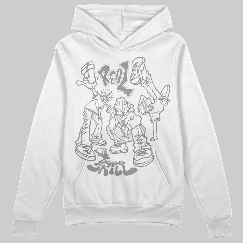 Jordan 5 Retro Wolf Grey (2026) DopeSkill Hoodie Sweatshirt Real Y2K Players Graphic Streetwear - White 