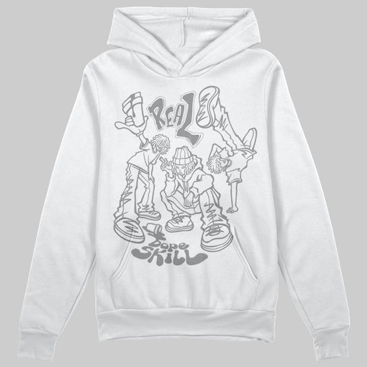 Jordan 5 Retro Wolf Grey (2026) DopeSkill Hoodie Sweatshirt Real Y2K Players Graphic Streetwear - White 