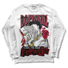 Jordan 1 Retro High '85 OG Metallic Burgundy DopeSkill Long Sleeve T-Shirt Sorry I've Been Trappin Graphic Streetwear - White