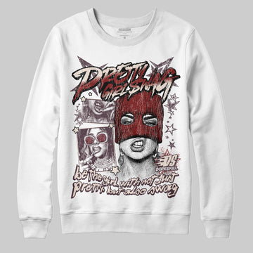 Adidas Samba OG Maroon Gold Metallic DopeSkill Sweatshirt Pretty Girl Swag Graphic Streetwear - White