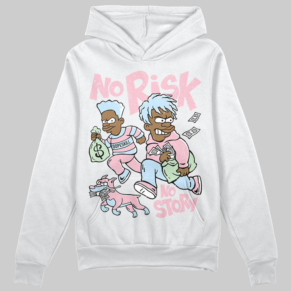 Jordan 4 Retro Valentine's Day (2026) (GS) DopeSkill Hoodie Sweatshirt No Risk No Story Graphic Streetwear - White