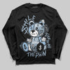 Jordan 40 “Blue Suede” DopeSkill Long Sleeve T-Shirt Smile Through The Pain Graphic Streetwear - Black