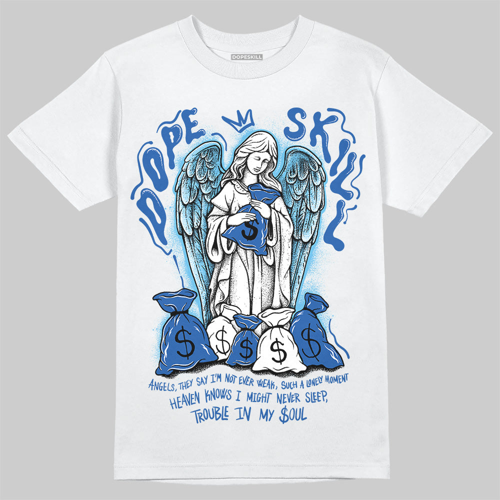 Jordan 12 “Blueberry” DopeSkill T-Shirt Angels Graphic Streetwear - White