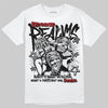 Jordan 1 Retro High OG Flight Club DopeSkill T-Shirt Distorted Realms Graphic Streetwear - White