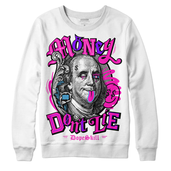 Dunk Low GS “Active Fuchsia” DopeSkill Sweatshirt Money Don't Lie Graphic Streetwear - White 