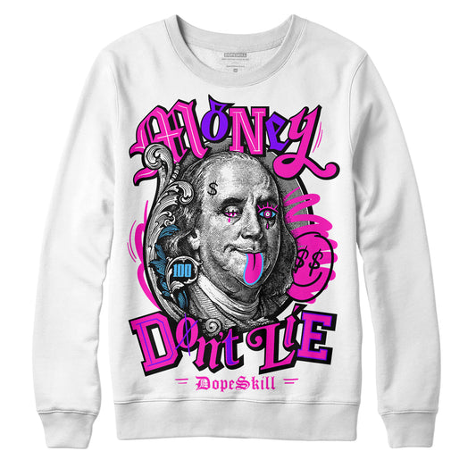 Dunk Low GS “Active Fuchsia” DopeSkill Sweatshirt Money Don't Lie Graphic Streetwear - White 