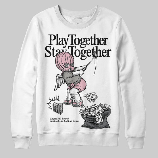 Air Max 95 OG “Pink Foam” DopeSkill Sweatshirt Play together, Stay together Graphic Streetwear - White