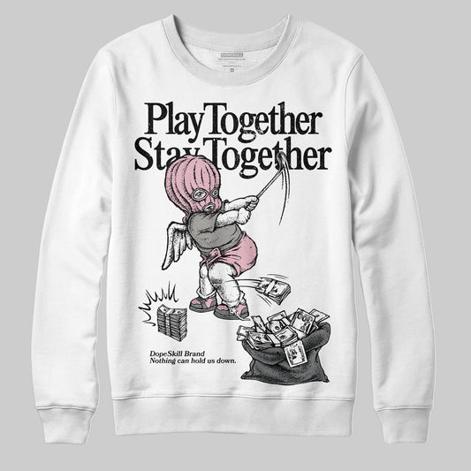 Air Max 95 OG “Pink Foam” DopeSkill Sweatshirt Play together, Stay together Graphic Streetwear - White