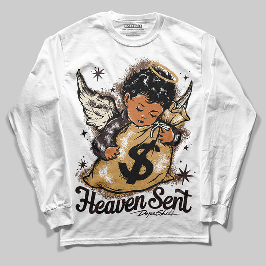 Jordan 5 “Earth/Metallic Gold” DopeSkill Long Sleeve T-Shirt Heaven Sent Graphic Streetwear - White