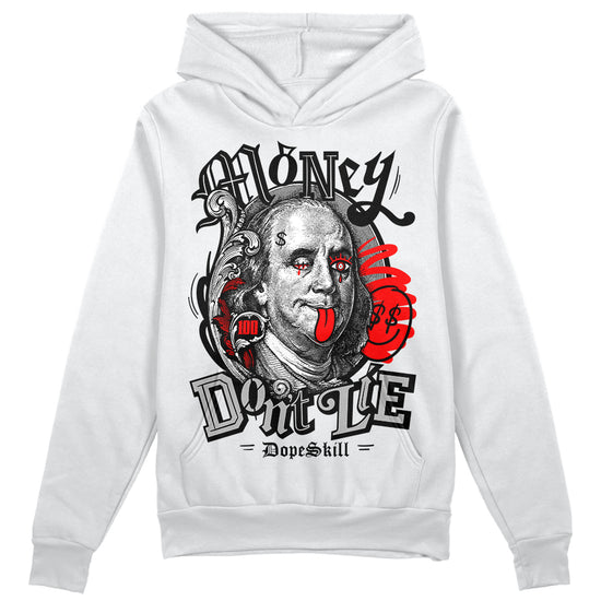 Black and White Sneakers DopeSkill Hoodie Sweatshirt Money Don't Lie Graphic Streetwear - WHite