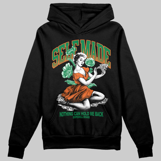 Green Sneakers DopeSkill Hoodie Self Made Graphic Streetwear - Black
