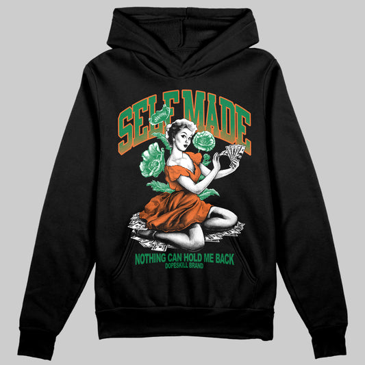 Green Sneakers DopeSkill Hoodie Self Made Graphic Streetwear - Black