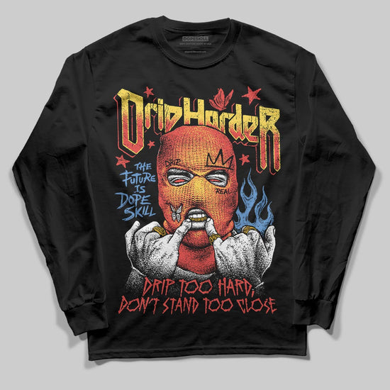 Red Sneakers DopeSkill Long Sleeve T-Shirt Drip Harder Graphic Streetwear - Black