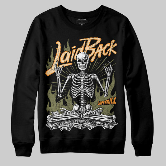 Olive Sneakers DopeSkill Sweatshirt Laid Back Graphic Streetwear - Black