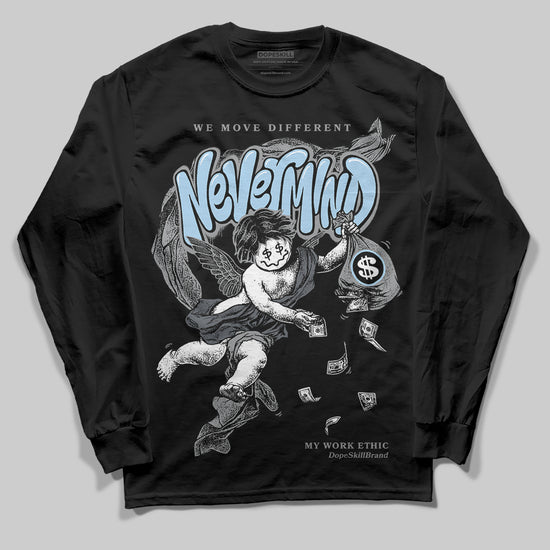 Jordan 5 Retro Wolf Grey (2026) DopeSkill Long Sleeve T-Shirt Nevermind Graphic Streetwear - Black