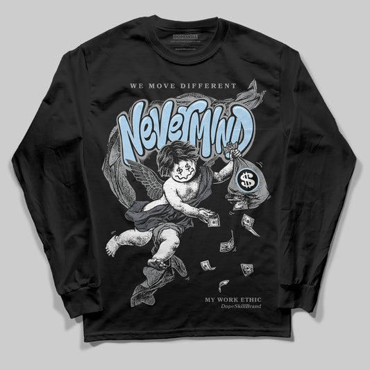 Jordan 5 Retro Wolf Grey (2026) DopeSkill Long Sleeve T-Shirt Nevermind Graphic Streetwear - Black