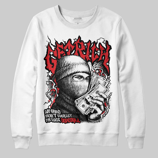 Black and White Sneakers DopeSkill Sweatshirt Wealthy Graphic Streetwear - White