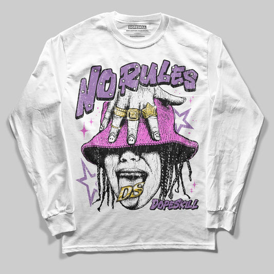 PURPLE Sneakers DopeSkill Long Sleeve T-Shirt No Rules Graphic Streetwear - White