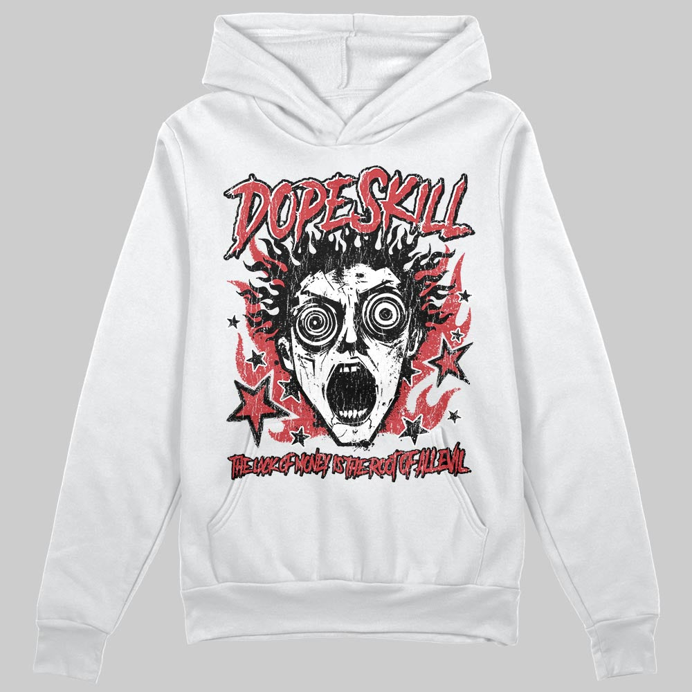Red Sneakers DopeSkill Hoodie Sweatshirt Root of Evil Graphic Streetwear - White