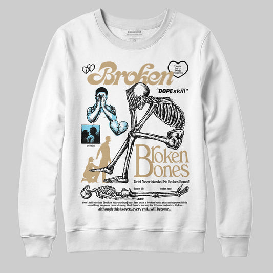 Jordan 11 City Pack “H-Town” DopeSkill Sweatshirt Broken Bones Graphic Streetwear - White 