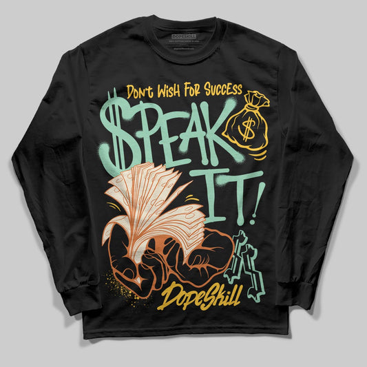 SB Dunk Low Rodeo Tourmaline DopeSkill Long Sleeve T-Shirt Speak It Graphic Streetwear - Black
