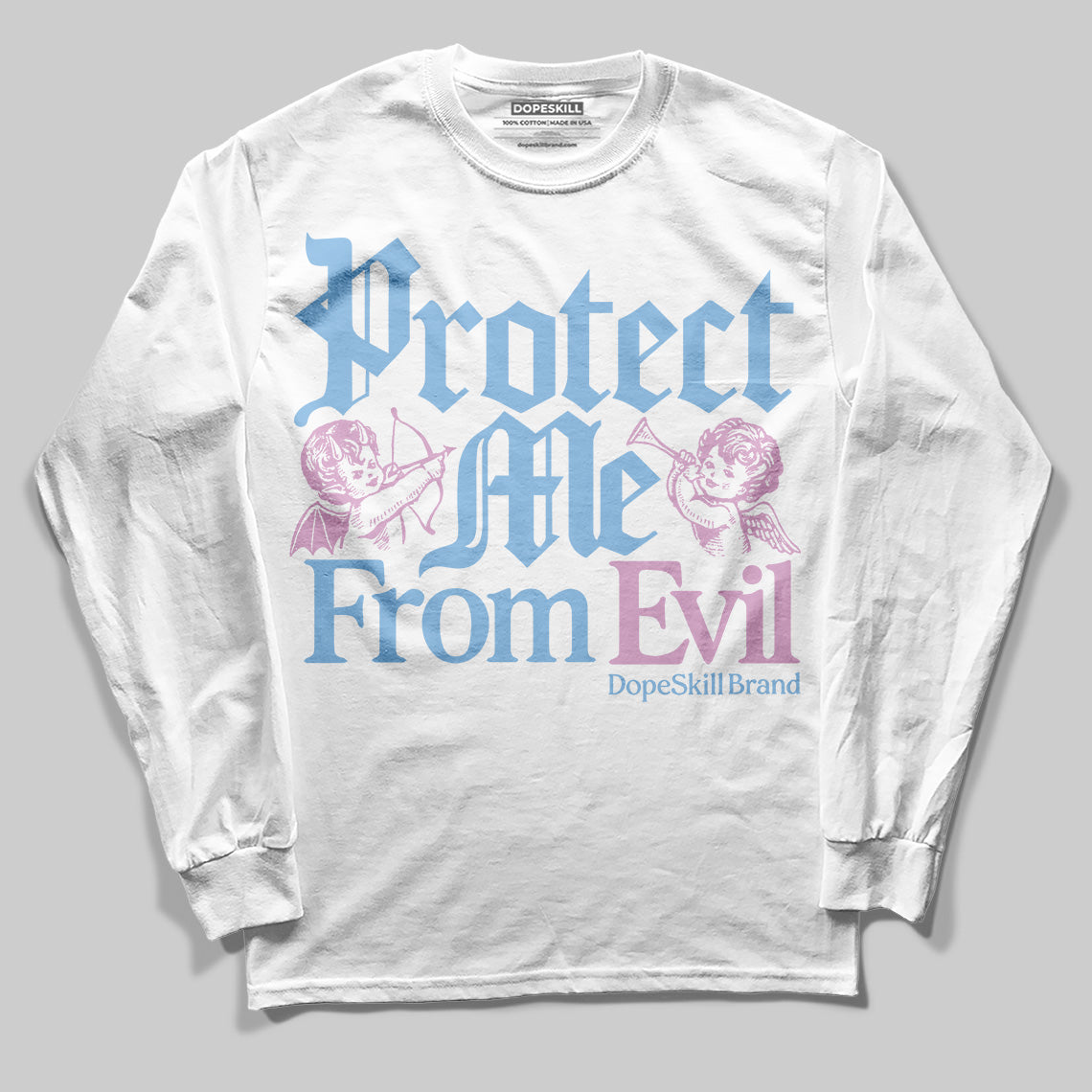 Jordan 5 “Year of the Snake” DopeSkill Long Sleeve T-Shirt Protect Me From Evil Graphic Streetwear - White