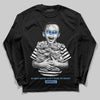 University Blue Sneakers DopeSkill Long Sleeve T-Shirt Scared Money Don't Make No Money Graphic Streetwear - Black