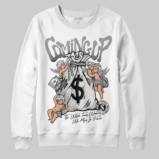 Jordan 3 Retro Pure Money DopeSkill Sweatshirt Money Bag Coming Up Graphic Streetwear - White