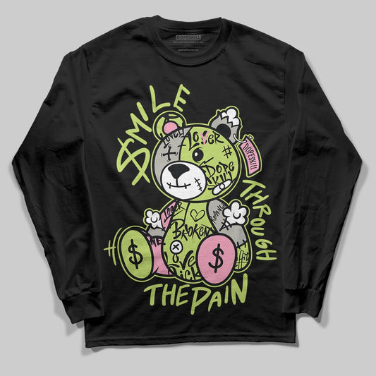 Chase B x Travis Scott x Jordan Jumpman Jack DopeSkill Long Sleeve T-Shirt Smile Through The Pain Graphic Streetwear - black