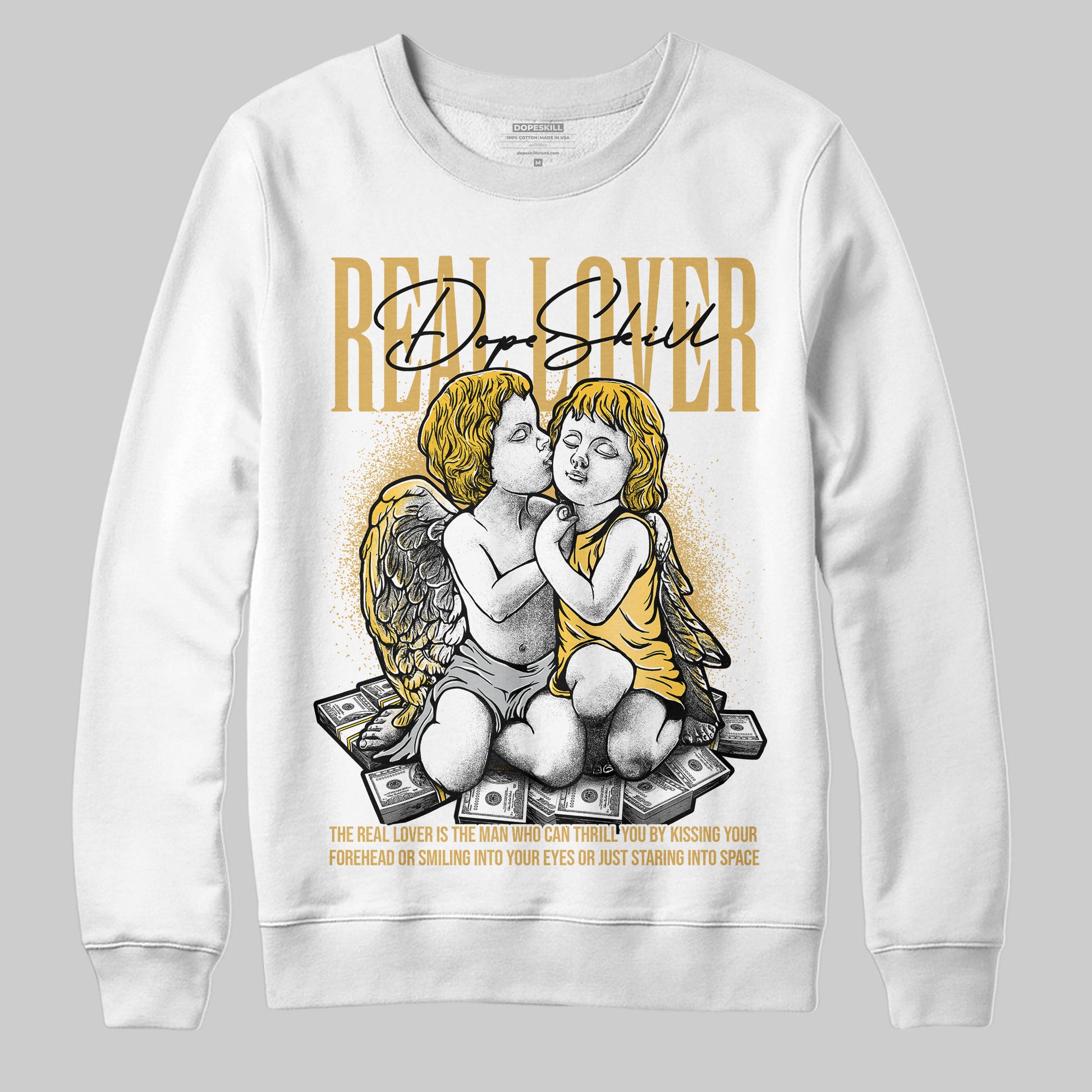 Jordan 12 "Phantom" DopeSkill Sweatshirt Real Lover Graphic Streetwear - White