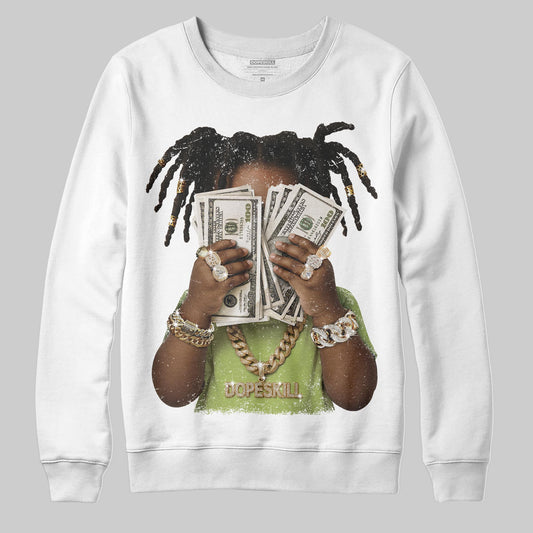 Chase B x Travis Scott x Jordan Jumpman Jack DopeSkill Sweatshirt Rich Youth Graphic Streetwear - White