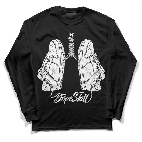 Dunk Low ‘Pure Platinum’ DopeSkill Long Sleeve T-Shirt Breathe Graphic Streetwear - Black