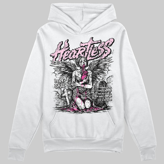 Pink Sneakers DopeSkill Hoodie Sweatshirt Heartless Graphic Streetwear - White