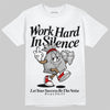 Black and White Sneakers DopeSkill T-Shirt Work Hard In Silence Graphic Streetwear - White