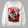 Jordan 1 Retro Low "Black Toe" DopeSkill Sweatshirt Chillin Graphic Streetwear - White