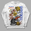 Dunk Low Futura Orange Blaze DopeSkill Long Sleeve T-Shirt Side Hustle Graphic Streetwear - White